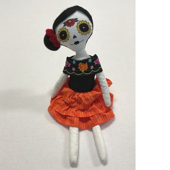 Debi Lilly Other - Debi Lilly Day of the Dead Doll Fiesta Sugar Skull Sitting Plush 21 Inch Decor